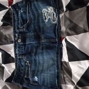 Jean mini skirt